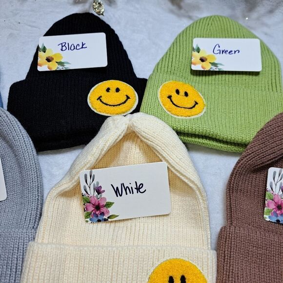 Fairway Finds Smiley Face Beanies Beanies Various colors available, Smiley Face - Picture 13 of 15